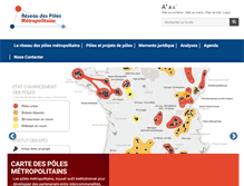 Tablet Screenshot of poles-metropolitains.fr